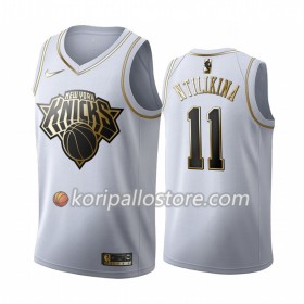 New York Knicks Frank Ntilikina 11 Nike 2019-2020 Valkoinen Golden Edition Miesten Pelipaidat Swingman 